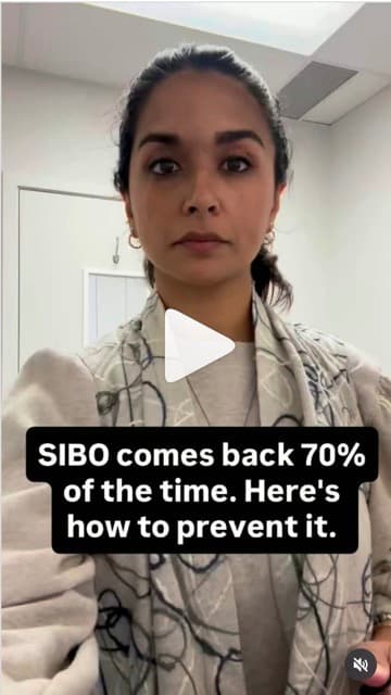 Instagram reel: SIBO comes back 70% of the time. Here's how to prevent it.