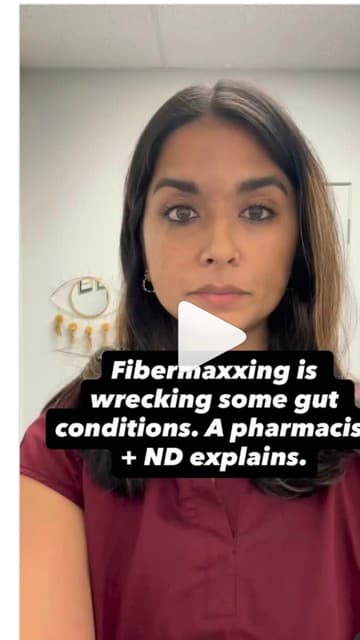 Instagram reel: Why the 'fibermaxxing' trend can backfire for IBD, SIBO, or IBS.